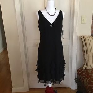 NWT! Donna Morgan Black Cocktail Dress Size 10